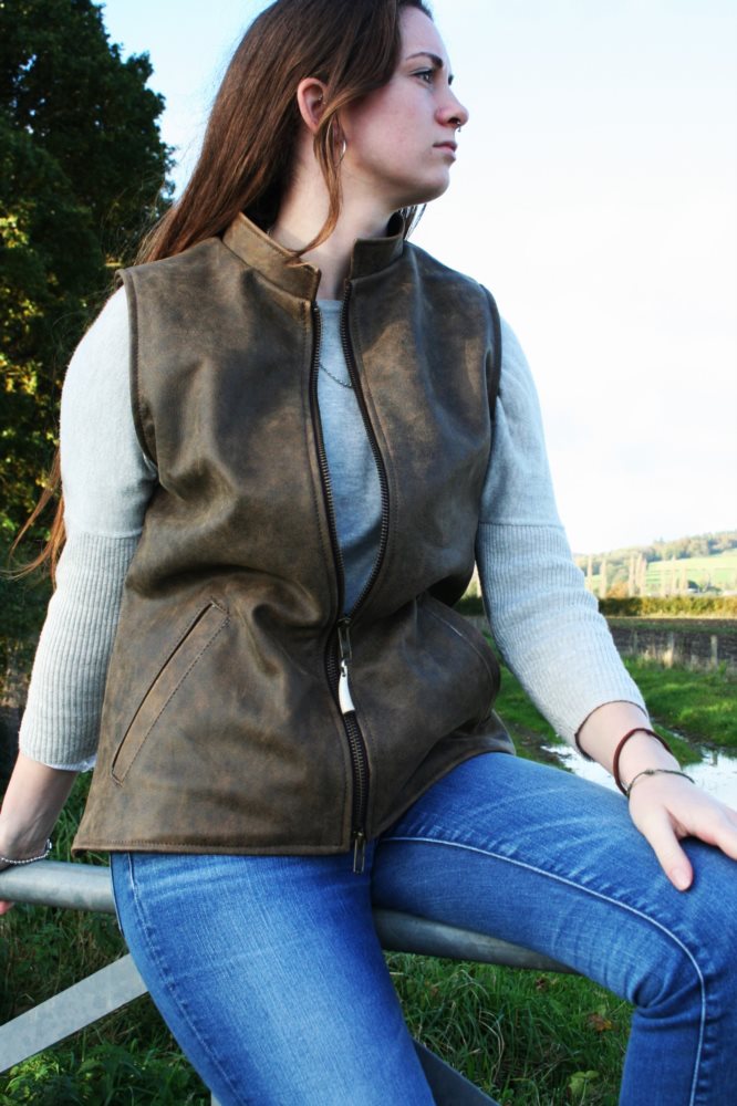 Salway Fitted Leather Gilet